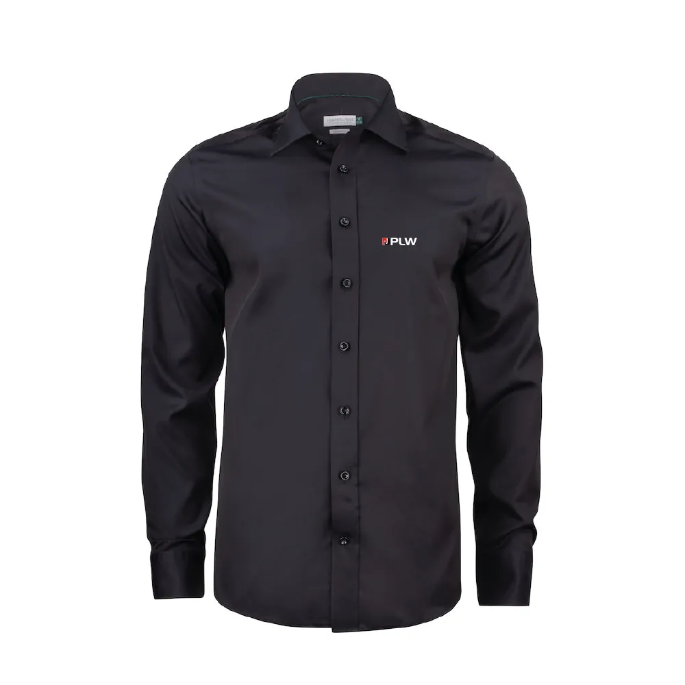 J.H&F Green Bow 01 Slim fit shirt Black