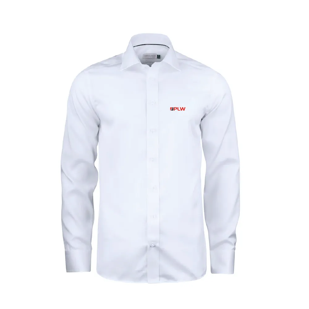 J.H&F Green Bow 01 Slim Fit shirt White