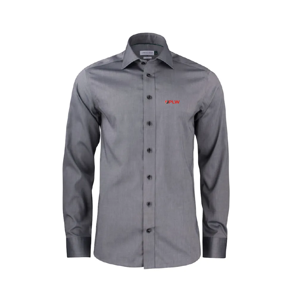 J.H&F Green Bow 01 Regular Fit shirt Grey